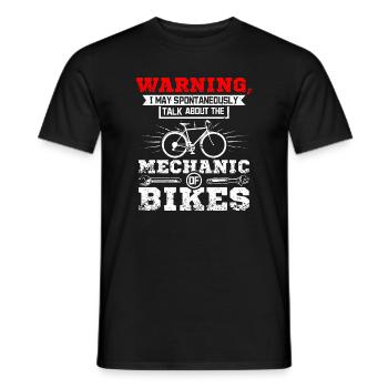 Parlez de la mécanique des vélos - T-shirt homme - noir - Devant - AI Model Male 178 light (178cm)