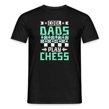 les papas sympas jouent aux échecs - T-shirt homme - noir - Devant - AI Model Male 178 light (178cm)