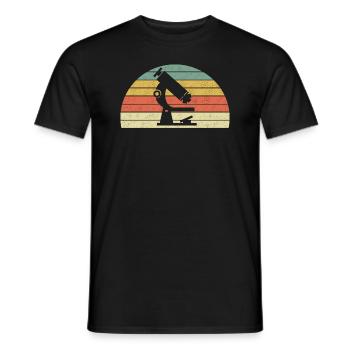 Laborant Shirt mit Mikroskop - Männer T-Shirt - Schwarz - Vorne - AI Model Male 178 light (178cm)