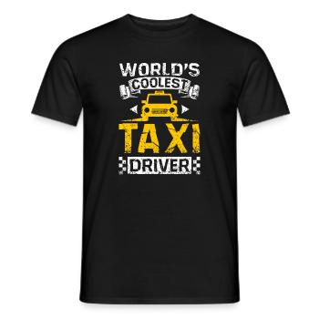 Worlds coolest taxi driver - Men's T-Shirt - black - Front - AI Model Male 178 light (178cm)