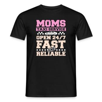 Moms taxi service - Men's T-Shirt - black - Front - AI Model Male 178 light (178cm)