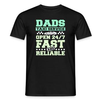 Dads taxi service - Men's T-Shirt - black - Front - AI Model Male 178 light (178cm)