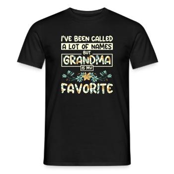 Grandma is my favorite name - Men's T-Shirt - black - Front - AI Model Male 178 light (178cm)