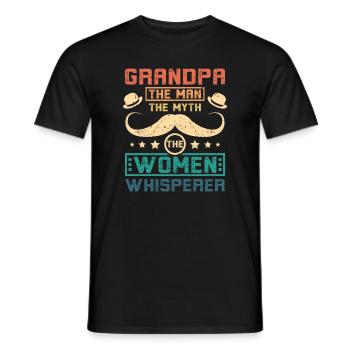 Grand-père le chuchoteur des femmes - T-shirt homme - noir - Devant - AI Model Male 178 light (178cm)