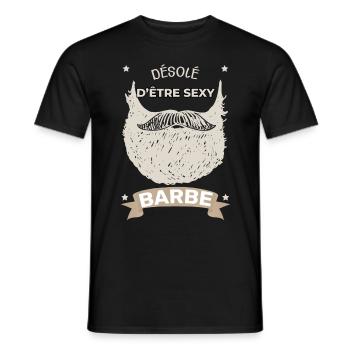Sexy Et Barbu C'est Moi Idée Cadeau Homme - T-shirt homme - noir - Devant - AI Model Male 178 light (178cm)