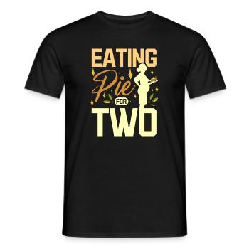 Manger de la tarte pour deux - T-shirt homme - noir - Devant - AI Model Male 178 light (178cm)