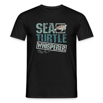 Sea turtle whisperer - Men's T-Shirt - black - Front - AI Model Male 178 light (178cm)