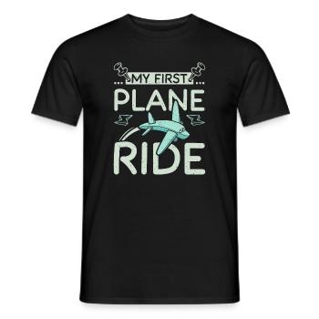 My first plane ride - Men's T-Shirt - black - Front - AI Model Male 178 light (178cm)