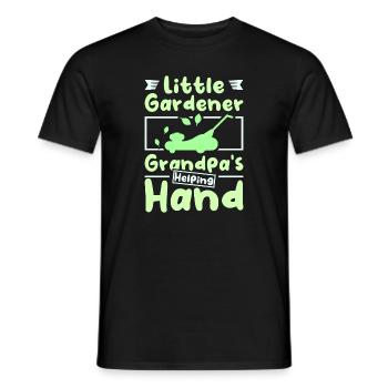 Little gardener grandpa's helping hand - Men's T-Shirt - black - Front - AI Model Male 178 light (178cm)