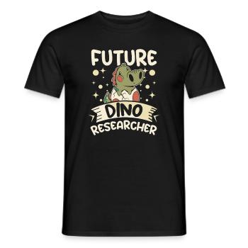 Enfants dinosaure futur dino chercheur - T-shirt homme - noir - Devant - AI Model Male 178 light (178cm)