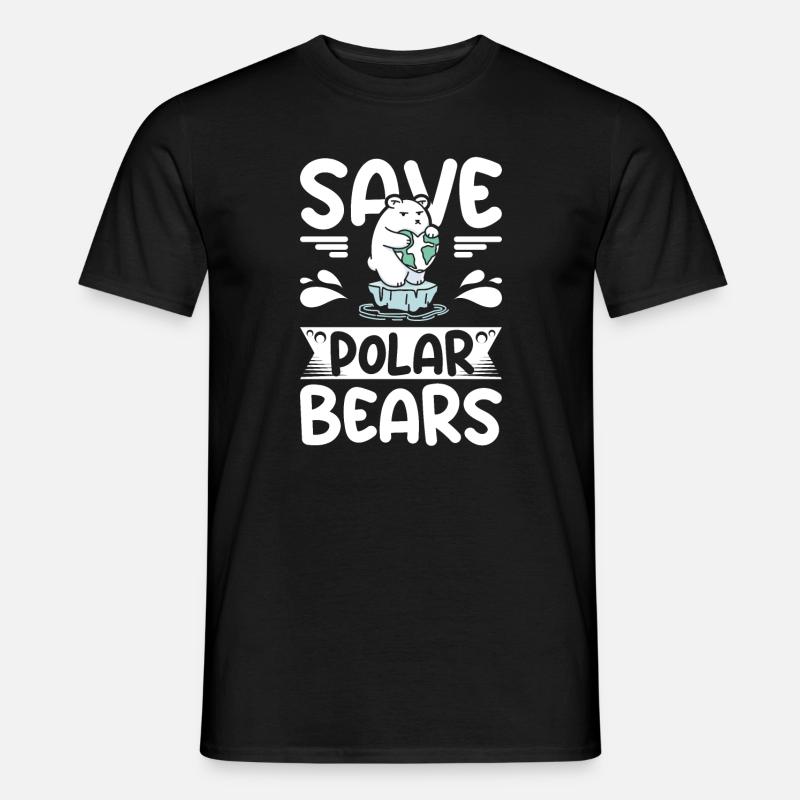 Save polar bears - Männer T-Shirt - Schwarz