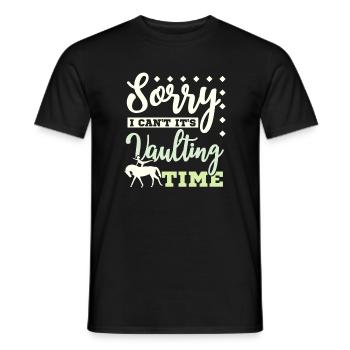 Désolé, je ne peux pas, c’est l’heure du saut en chambre forte - T-shirt homme - noir - Devant - AI Model Male 178 light (178cm)