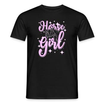 Hourse girl - Männer T-Shirt - Schwarz - Vorne - AI Model Male 178 light (178cm)