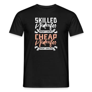 Skilled midwives aren't cheap cheap - Männer T-Shirt - Schwarz - Vorne - AI Model Male 178 light (178cm)
