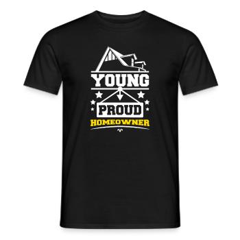 Young proud homeowner - Men's T-Shirt - black - Front - AI Model Male 178 light (178cm)