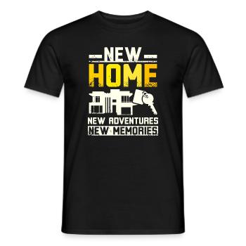 New home new adventure ne memories - Men's T-Shirt - black - Front - AI Model Male 178 light (178cm)