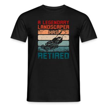 A legendary landscaper has retired - Männer T-Shirt - Schwarz - Vorne - AI Model Male 178 light (178cm)