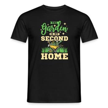 The garden is my second home - Männer T-Shirt - Schwarz - Vorne - AI Model Male 178 light (178cm)