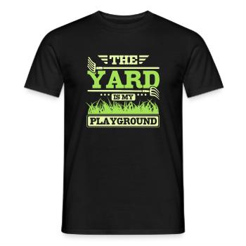 THe yard is my playground - Men's T-Shirt - black - Front - AI Model Male 178 light (178cm)