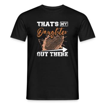 That's my daughter out there football - Männer T-Shirt - Schwarz - Vorne - AI Model Male 178 light (178cm)