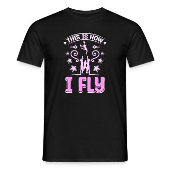 This is how I fly cheer girl - Männer T-Shirt - Schwarz - Vorne - AI Model Male 178 light (178cm)