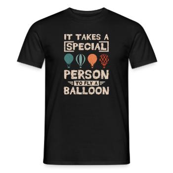 Il faut une personne spéciale pour piloter un ballon - T-shirt homme - noir - Devant - AI Model Male 178 light (178cm)