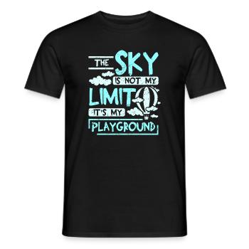 The sky is not my limit it's my playground balloon - Men's T-Shirt - black - Front - AI Model Male 178 light (178cm)