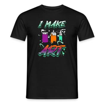 Artiste peintre je fais de l’art - T-shirt homme - noir - Devant - AI Model Male 178 light (178cm)
