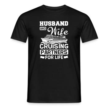 Famille Mari et femme partenaires de croisière pour la vie - T-shirt homme - noir - Devant - AI Model Male 178 light (178cm)