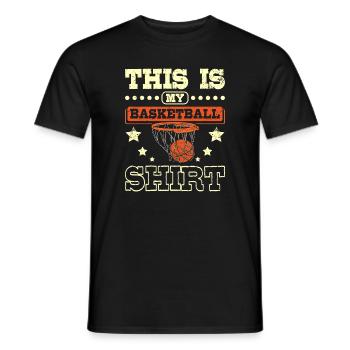 Ceci est mon basketball - T-shirt homme - noir - Devant - AI Model Male 178 light (178cm)