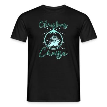 Christmas Holiday Xmas Cruise Ship - Men's T-Shirt - black - Front - AI Model Male 178 light (178cm)