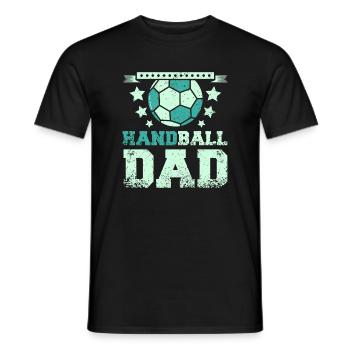 Fête des pères Père Papa Handball Papa - T-shirt homme - noir - Devant - AI Model Male 178 light (178cm)