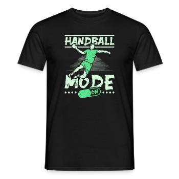 Handball mode on - Männer T-Shirt - Schwarz - Vorne - AI Model Male 178 light (178cm)