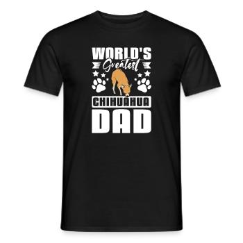 World's greatest chihuahua dad - Men's T-Shirt - black - Front - AI Model Male 178 light (178cm)