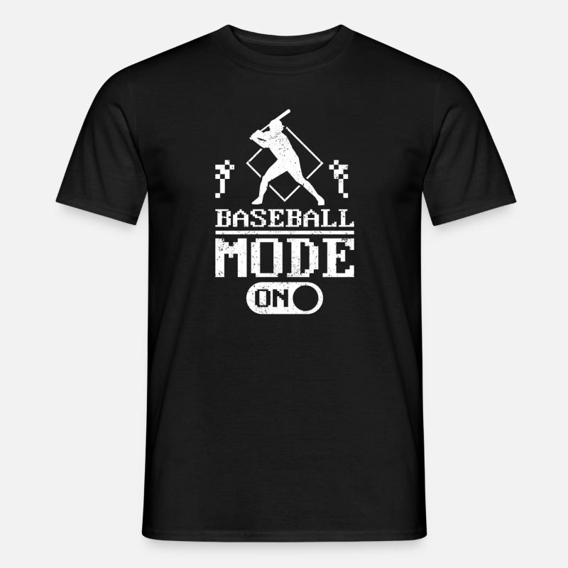Baseball mode on - Männer T-Shirt - Schwarz