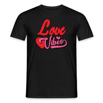Love Vibes - Men's T-Shirt - black - Front - AI Model Male 178 light (178cm)