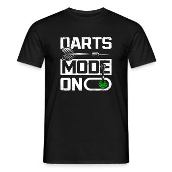 Darts mode on - Men's T-Shirt - black - Front - AI Model Male 178 light (178cm)
