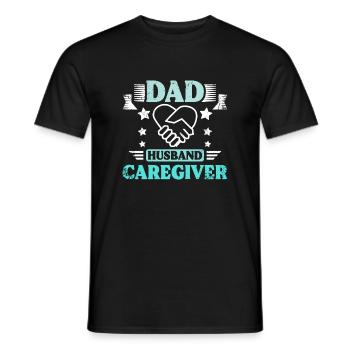 Fête des pères Papa Mari Soignant - T-shirt homme - noir - Devant - AI Model Male 178 light (178cm)