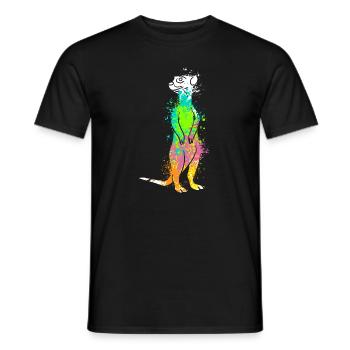 Suricates Splash Art Surikate - T-shirt homme - noir - Devant - AI Model Male 178 light (178cm)
