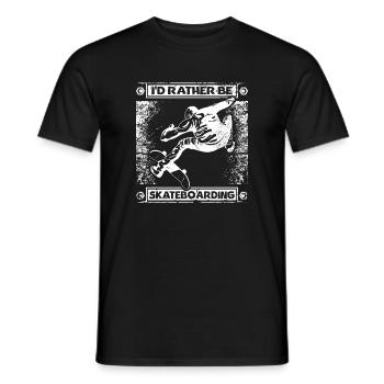 Ich würde lieber Skateboard fahren - Männer T-Shirt - Schwarz - Vorne - AI Model Male 178 light (178cm)