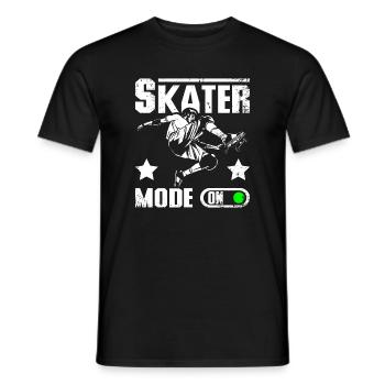 Skater mode on - Men's T-Shirt - black - Front - AI Model Male 178 light (178cm)