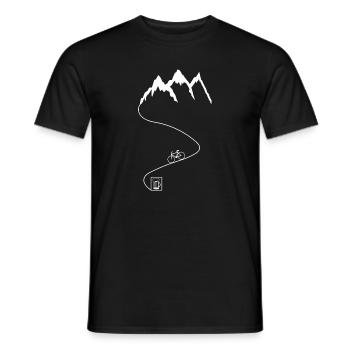 Montagnes Bière Gravel Vélo de route Cycliste Cycliste - T-shirt homme - noir - Devant - AI Model Male 178 light (178cm)