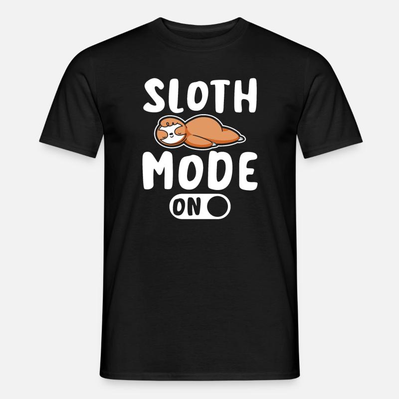Sloth mode on - Männer T-Shirt - Schwarz