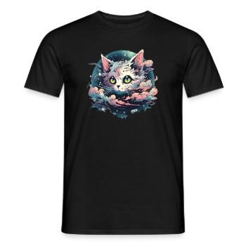 Anime Kawaii Cat Japanese - Männer T-Shirt - Schwarz - Vorne - AI Model Male 178 light (178cm)