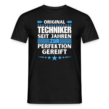 Technicians matured to perfection - Men's T-Shirt - black - Front - AI Model Male 178 light (178cm)