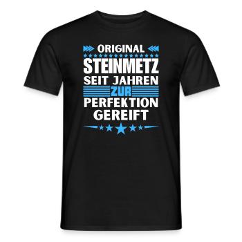 Stonemason matured to perfection - Men's T-Shirt - black - Front - AI Model Male 178 light (178cm)