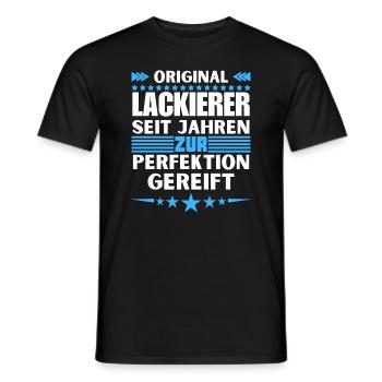 Painters matured to perfection - Men's T-Shirt - black - Front - AI Model Male 178 light (178cm)