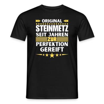 Stonemason matured to perfection - Men's T-Shirt - black - Front - AI Model Male 178 light (178cm)