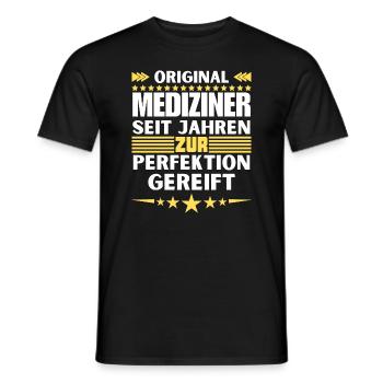 Physicians matured to perfection - Men's T-Shirt - black - Front - AI Model Male 178 light (178cm)