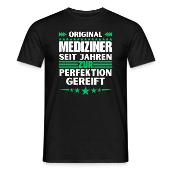 Physicians matured to perfection - Men's T-Shirt - black - Front - AI Model Male 178 light (178cm)